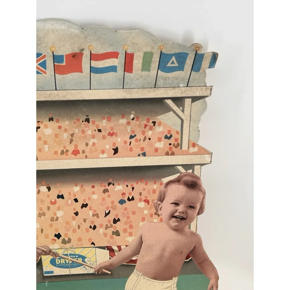 Vintage 1950s Playtex Dryper Store Display Advertisement Stand Up Ephemera